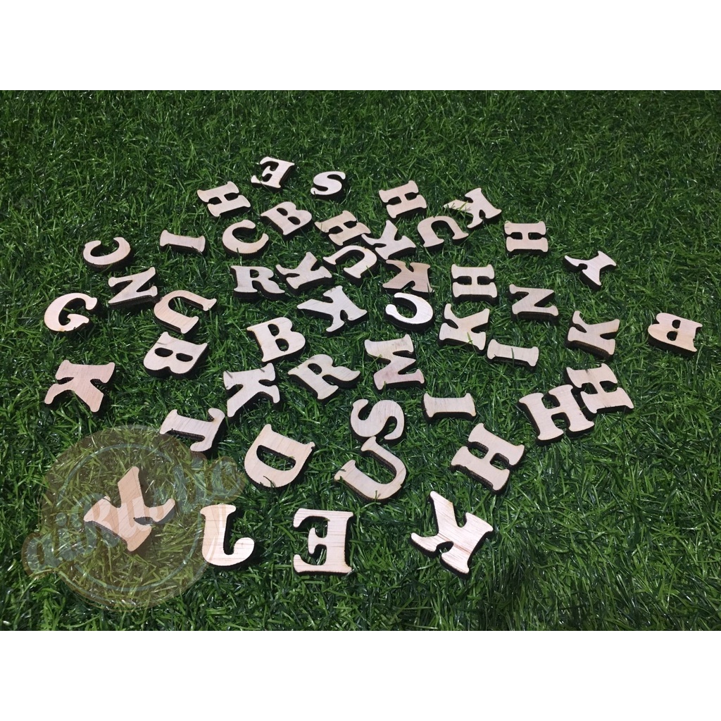 Jual Huruf Kayu Cm Huruf Monotype Bisa Custom Font Shopee Indonesia