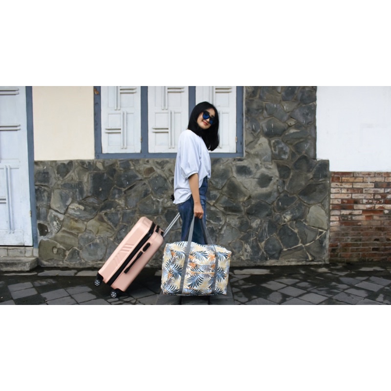 Tas Travel Traveling Besar /TAS TRAVEL JINJING/TRAVEL BAG KANVAS /Tas Pantai Besar Resleting /TAS PAKAIAN/Perlengkapan traveling cewe cowo / Tas jalan wanita pria / Tas Travel Kanvas Tebal JUMBO