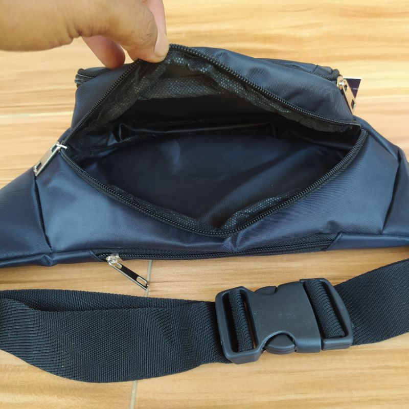 Tas Waistbag pria distro selempang bahu bahan longcham 3sleting