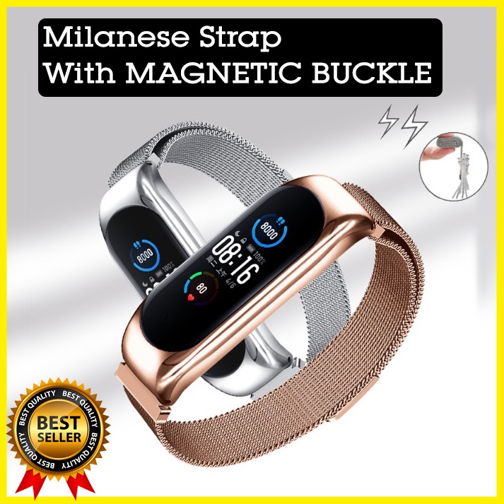 MILANESE Magnetic Strap Mi Band 3 4 5 6 ​steel Oyster Jam Xiaomi Jam gelang rantai