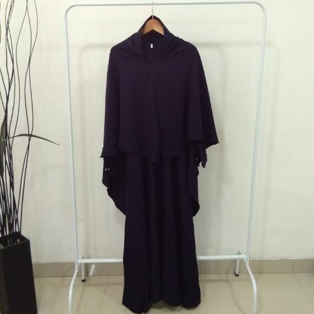 GAMIS MURAH BANDUNG (Ity Crepe - Biru Dongker polos)