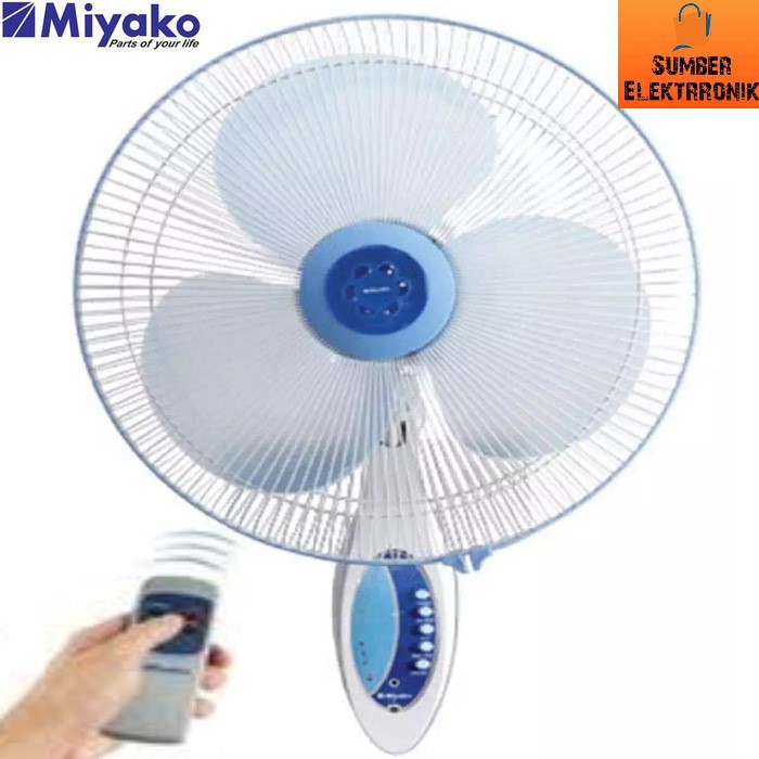 Miyako KAW-1689 RC Kipas Angin Dinding / Wall Fan [16 Inch] free bubble