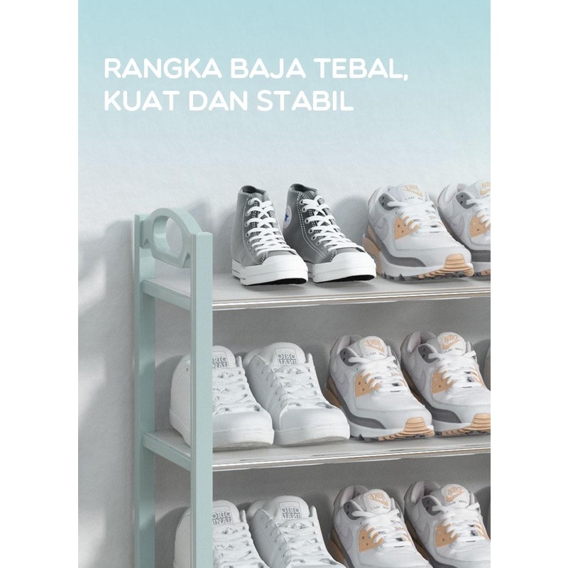 Rak Sepatu 5 Susun Anti Karat Shoe Rack Serbaguna SSR-002