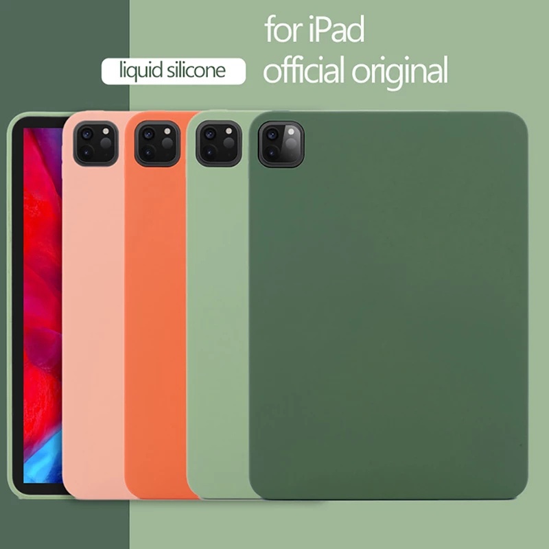ipad pro 12 9 2021 5th m1 12 9 2020 2018 pro 11 genuine liquid silicone case ultra slim shockproof s