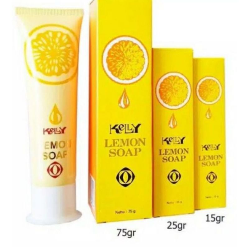 [Per Pc] Sabun Wajah Kelly Lemon Soap Original BPOM 75gr / 25gr / 15gr