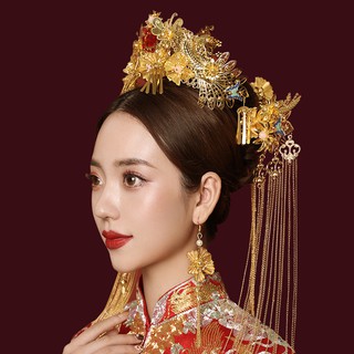  Hiasan  Rambut  Bridal Motif Burung Phoenix Corak China 