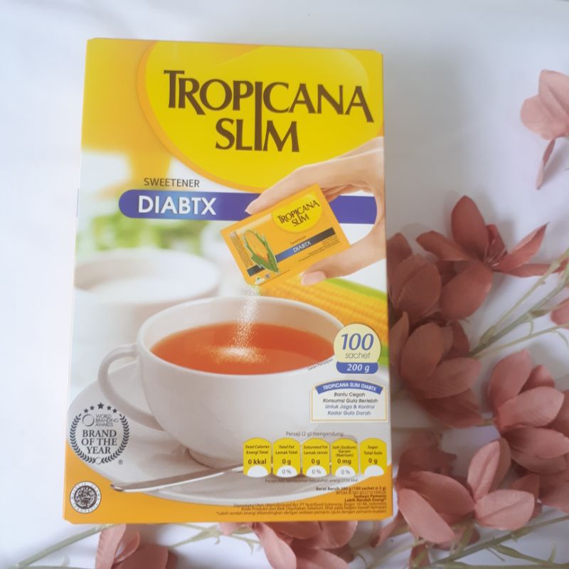 

Tropicana Slim Sweetener Diabtx 100 / 50 sachet - Pemanis Untuk Diabetes