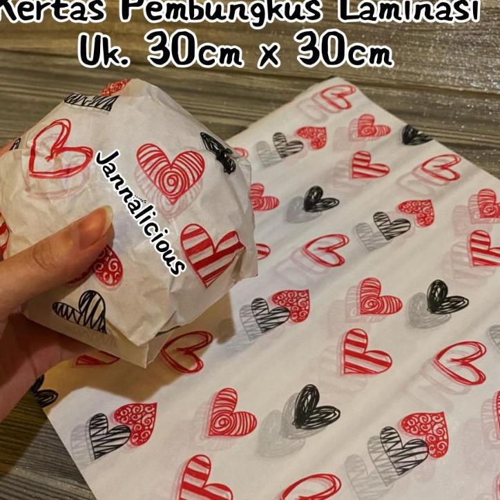 

Promo - Kertas Pembungkus Laminasi / Paper Wrap ~ Motif Love