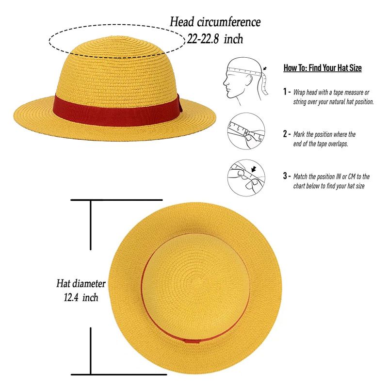 Topi Jerami Luffy Anime One Piece Topi Mugiwara No Luffy Cosplay Hat