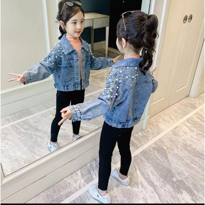 JAKET JEANS MUTIARA ANAK 2TH-10TH model terbaru