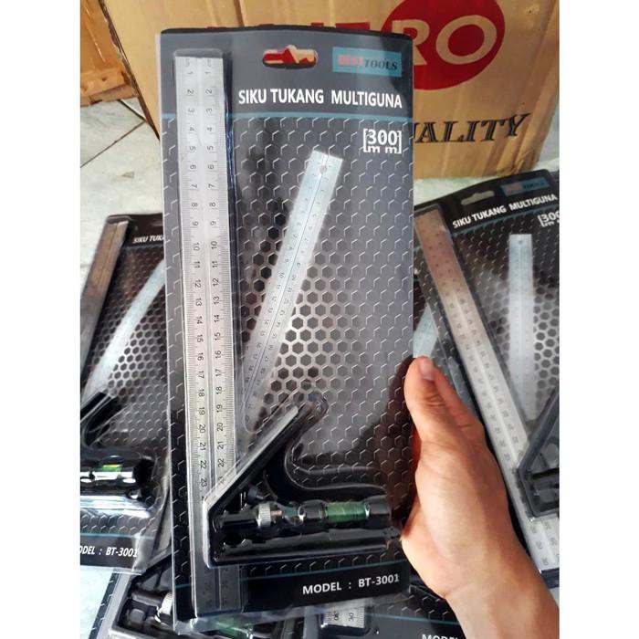 

Penggaris Siku Tukang Serbaguna Combination Square Waterpass