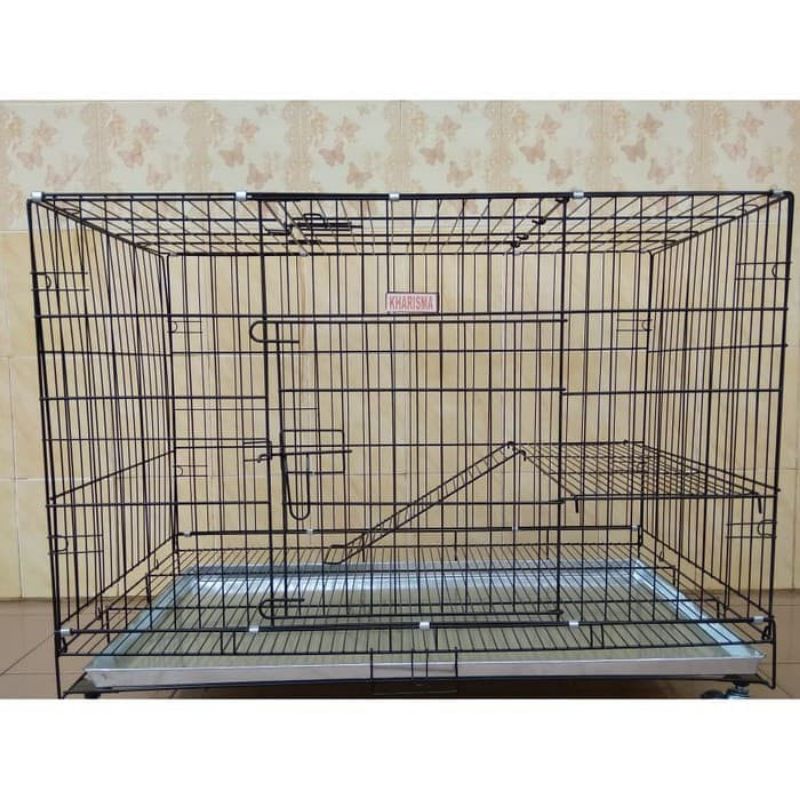 Kandang Kucing Tingkat DUA size XXL Ukuran 90x60x65 Paling Besar