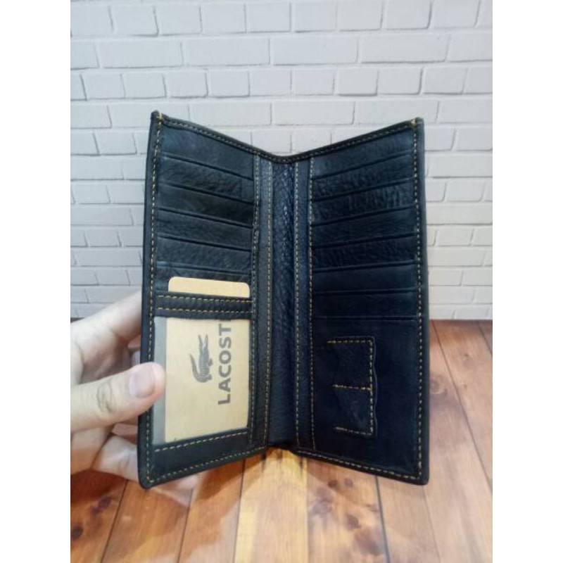 DOMPETKULIT PANJANG /DOMPET KULIT PRIA / DOMPET KULIT LACOSTE /DOMPET KULIT IMPOR Levis lacoste