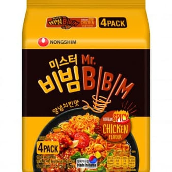 

#HANDCARRY Nongshim Mr Bibim Korean Spicy Chicken Flavour Ramen 4s - UFOHCR1822