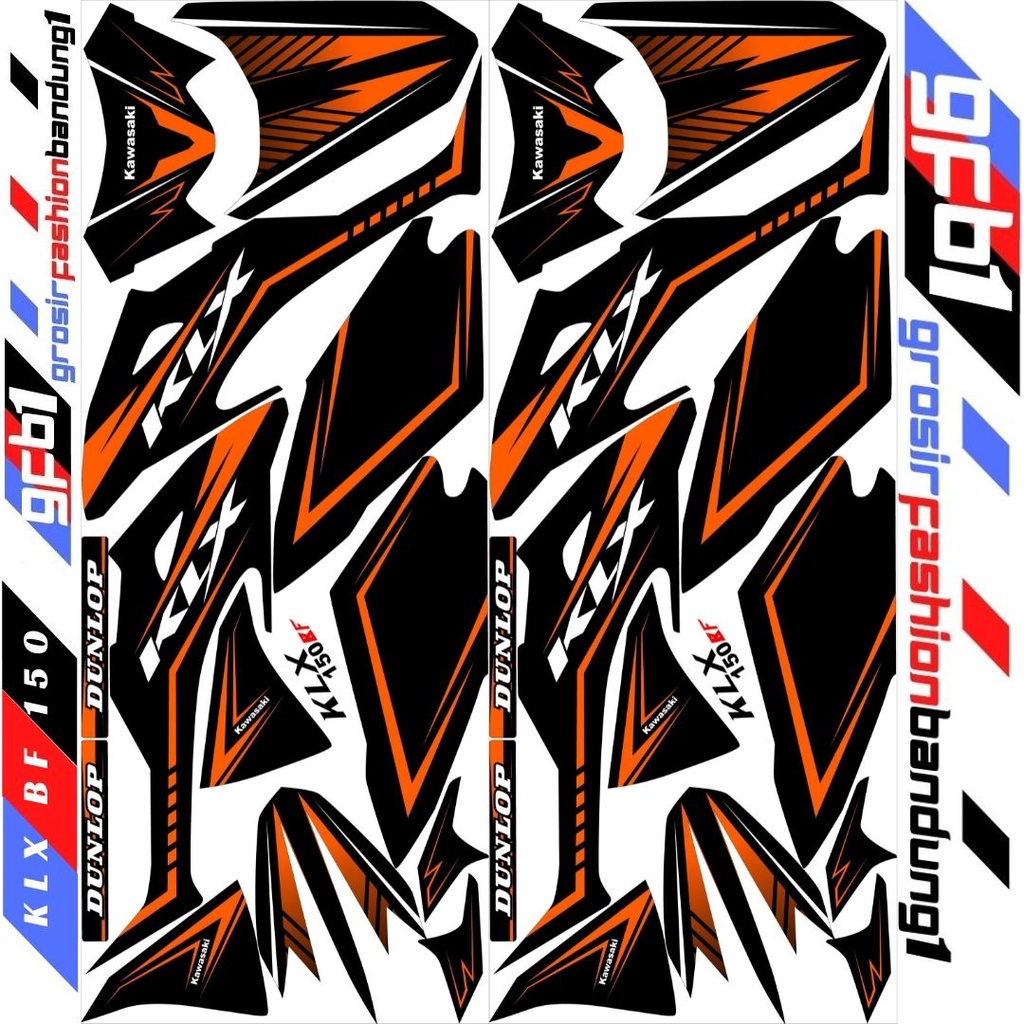 Decal Motorcross Trail Adventure KLX BF 150 Variasi DUNLOP