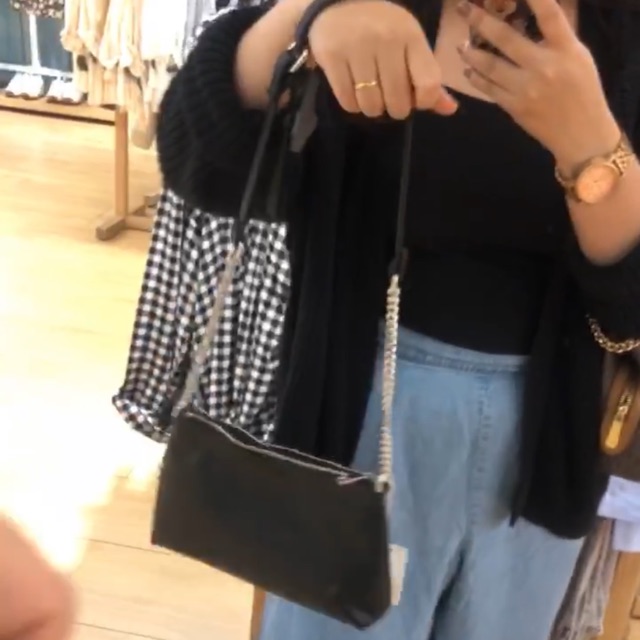 BERSHKA CROSSBODY BAG WITH CHAIN