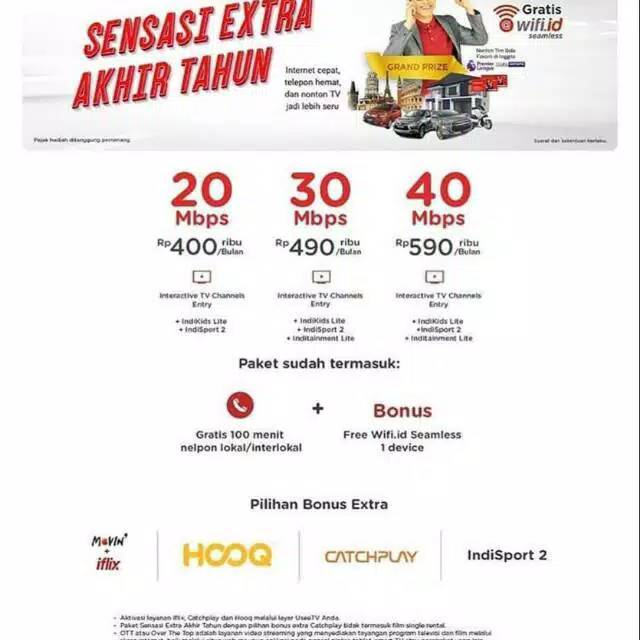Promo indihome internet tv kabel fiber optic pendaftaran nya mudah yang brminta hubungi sekarang ya