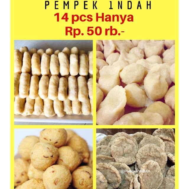 

Pempek ikan tenggiri Isi 14pcs + 1botol cuka