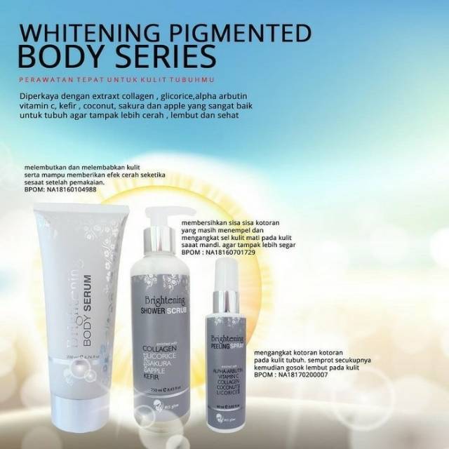 Ms Glow Whitening Pigmented body series