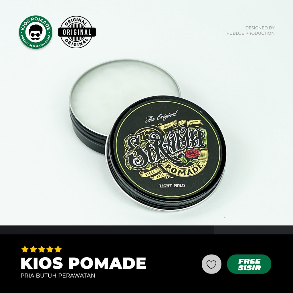 POMADE ST RAMH LIGHT HOLD - Minyak Rambut Pria Oil Based Lembut Tidak Kaku Basah Sepanjang Hari