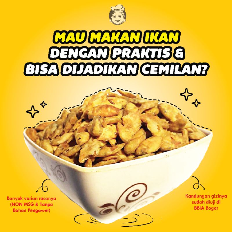 Crispy Ikan Sipetek Tinggi Kalsium 50gr / Lauk Makan Praktis Sipetek 30gr-1