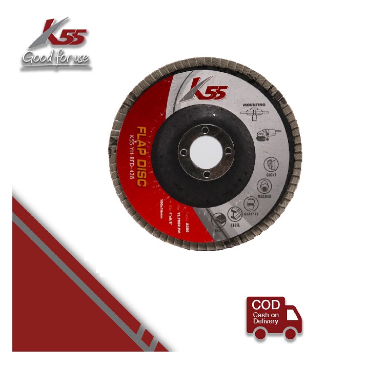 Amplas Susun Grinda 4 inch Flap Disc Grade 240 #240 Grit 240 Mata Gerinda Amplas Tumpuk MERK RANDOM