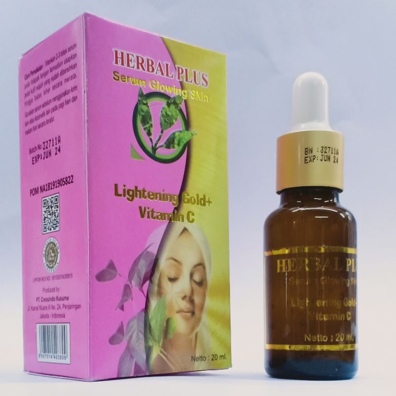 Herbal Plus Serum Glowing Lightening Gold | Serum Herbal Plus Bpom