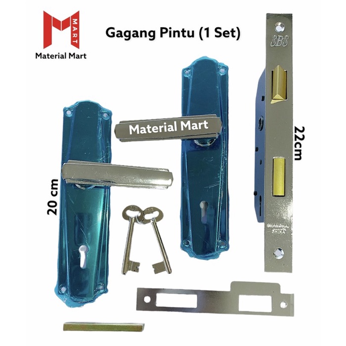 Kunci Pintu Rumah 1 Set | Handle Pintu Gagang Murah | Door Lock 693 LD | Material Mart