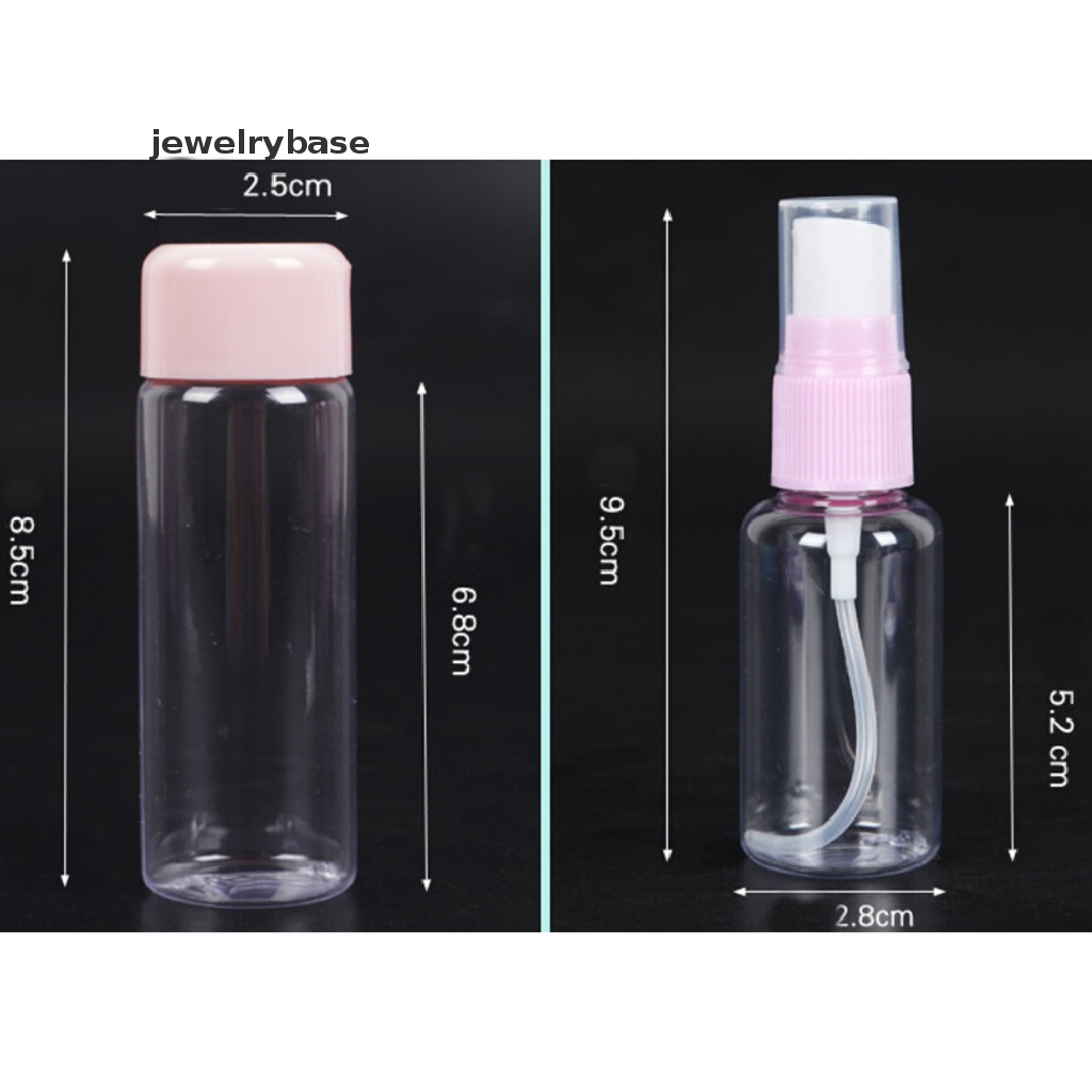 7pcs / set Botol Kosong Mini Bahan Plastik Transparan Untuk Travel