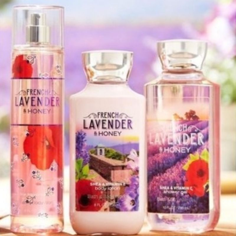 BATH &amp; BODY WORKS BBW FRENCH LAVENDER &amp; HONEY SERIES BODY MIST LOTION SHOWER GEL BODY CREAM HAND CREAM SHOWER GEL BODY CREAM LOTION MIST WASH WALLFLOWER ROOMSPRAY SCENTPORTABLE GENTLE GEL DEEP CLEANSING GENTLE FOAMING CREAMY LUXE