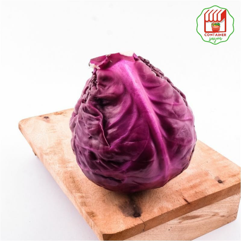 

ContainerSayur Kol Merah kubis ungu Red Cabbage 500gr