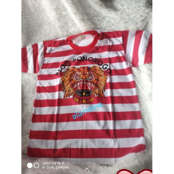 kaos reog Ponorogo anak dewasa