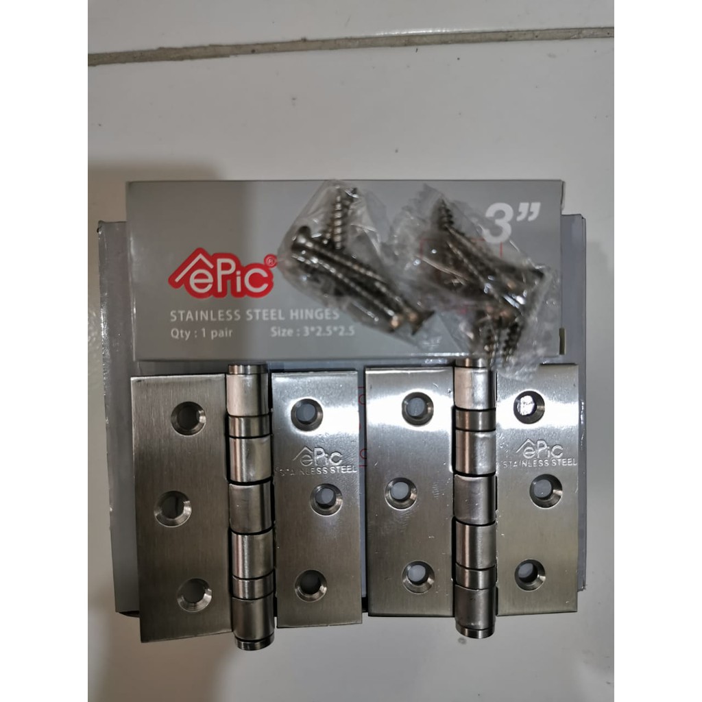 Engsel Tebal Kupu-kupu Stainless Steel 3 inch EPIC