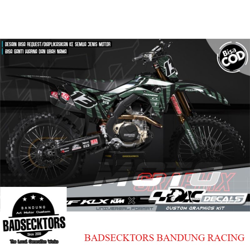 sticker decal honda CRF kode 13 army grafis keren
