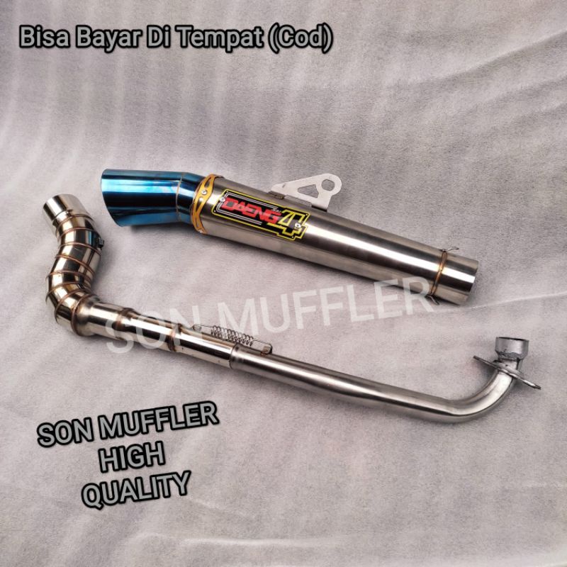 Knalpot DAENG Sai4 Silincer Daeng Sai4 model cobra, Jupiter z, Revo Abs,supra lama, Revo Abs, Vega R