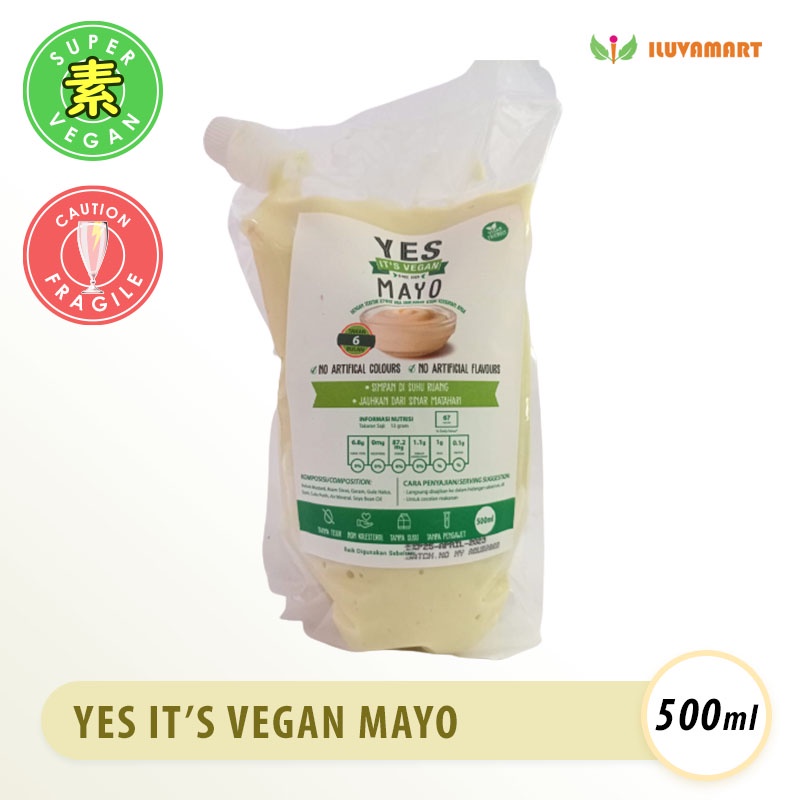 

Yes It's Vegan Mayonaise 500ml / Mayonese Dressing Salad Vegan