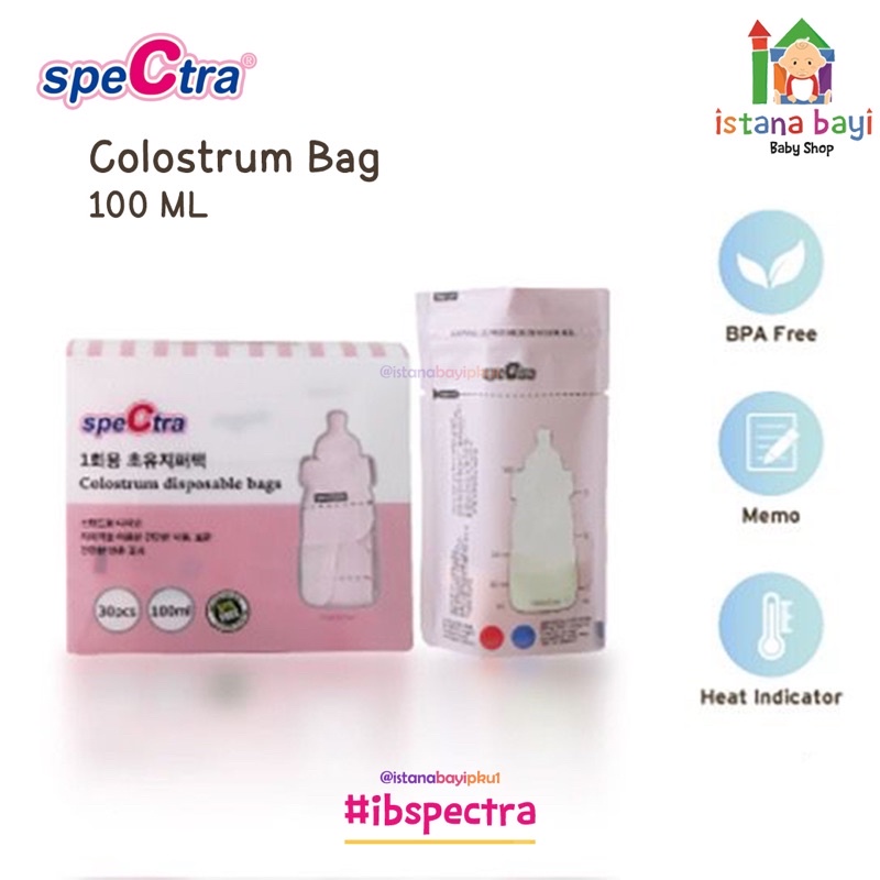 Spectra Colostrum Bags - Kantong ASI 100 ml/Colostrum bag (pink) 100ml