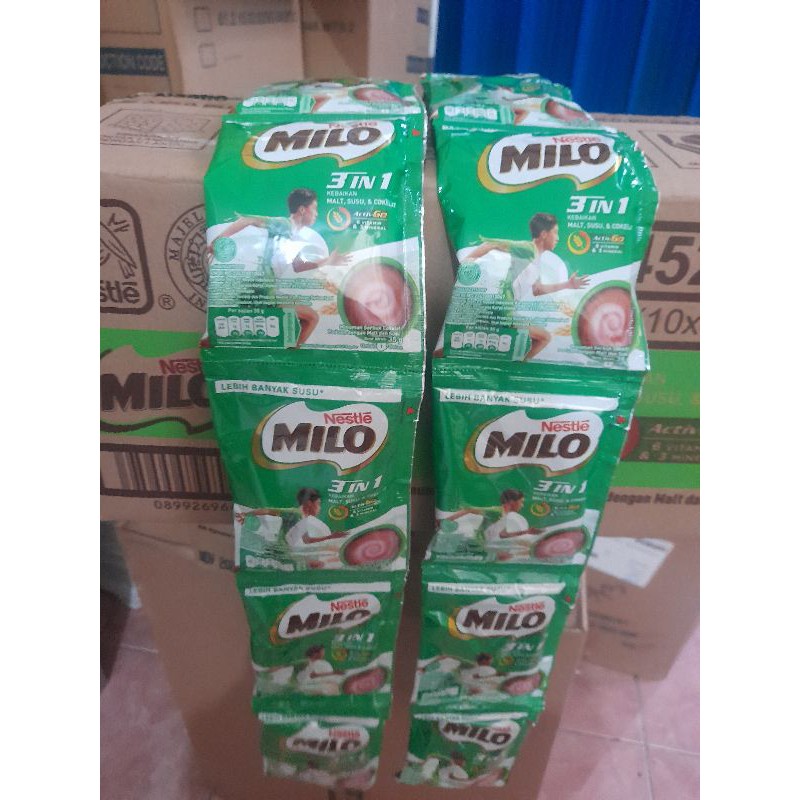 Milo 3 in 1 isi 10 sachet x 35 gr