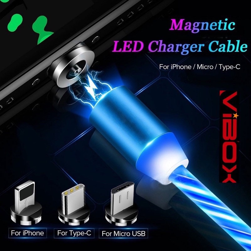 PROMO KABEL VIBOX LED DISKO MAGNET 3IN1 MICRO TYPE C