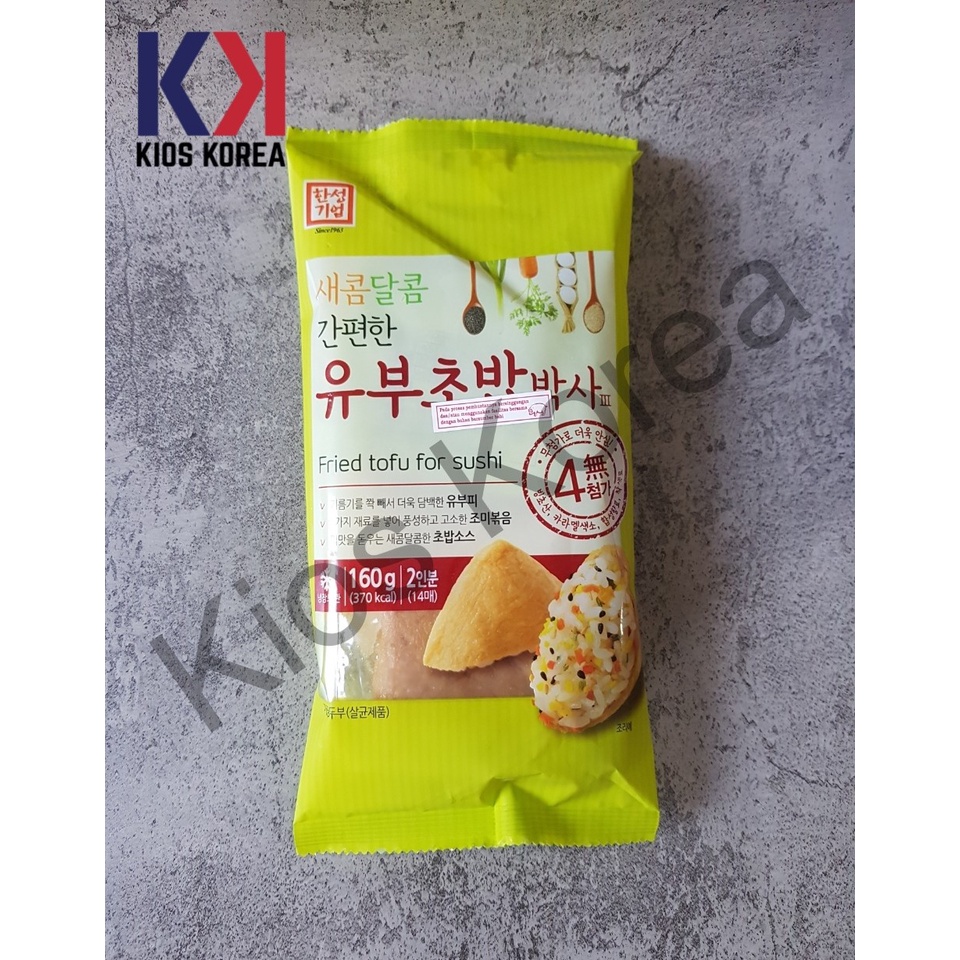 Hansung Fried Tofu for Sushi 160gr - Tofu Kering untuk Sushi Made in Korea