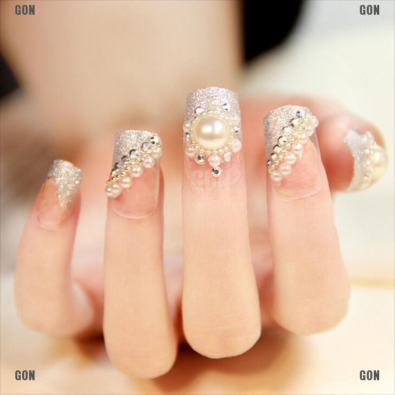 gongjing1 3D Nail Art Tips gems 3 COLORS Crystal Glitter Rhinestone DIY Decoration + Wheel id