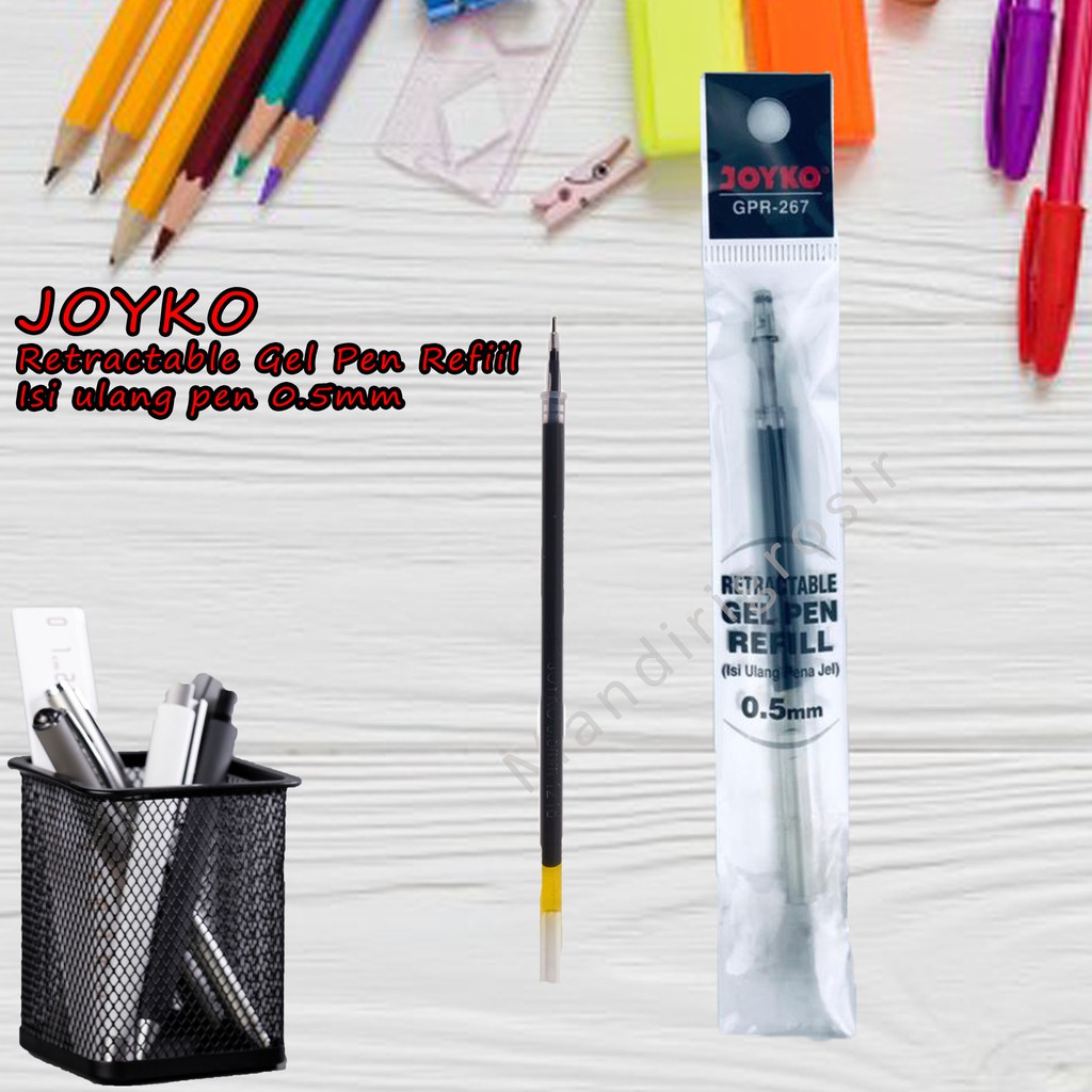 Retractable Gel Pen Refiil *Joyko * Isi ulang pen * 0.5mm