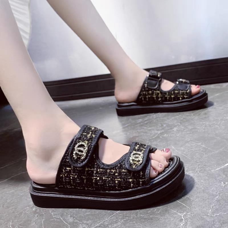 Free BOX Sandal Wanita Wedges Korean Style Elegant Sandal Cewek Hak Tinggi Model Kekinian Sandal Perempuan Fashionable NS520