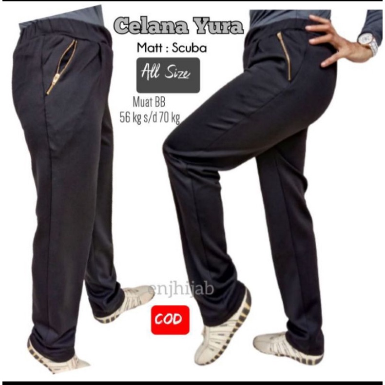 CELANA SCUBA WANITA/CELANA BAHAN WANITA JUMBO/CELANA BAHAN WANITA  PANJANG/CELANA PEREMPUAN DEWASA