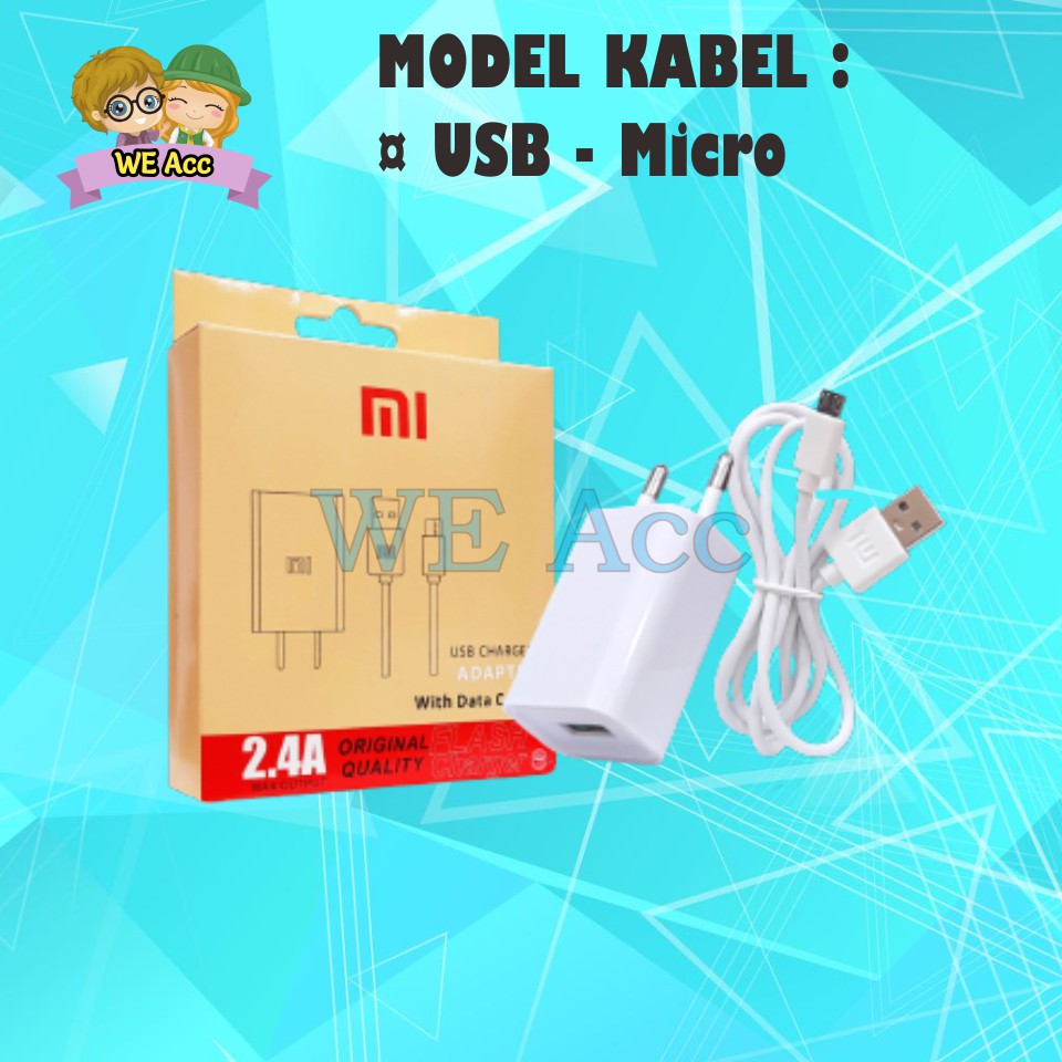 [WE-TC] Charger Xiaomi Mi4 2.4A Micro USB / Mi 4 Fast Charging