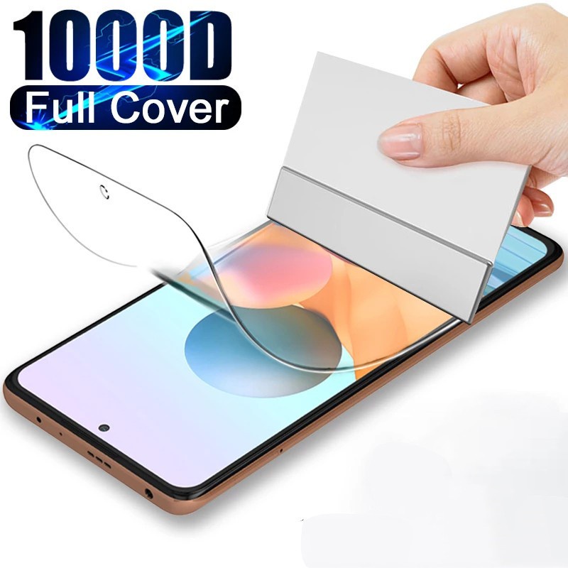 1000D Hydrogel Film Redmi 9T 9 9A Note 10 9s 9 Pro 8 7 Pro Xiaomi Poco M3 X3 NFC Mi 11 10T Pro Anti-fingerprint Redmi K30 K20 Pro 8 7 6 8A 7A 6A Full Soft TPU Screen Protector Film