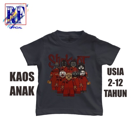 KAOS ANAK SLIPKNOT LEGO BAJU BAND T-SHIRT VINTAGE KAOS KIDS TEE OOTD UNISEX PAKAIAN FASHION ANAK KEC