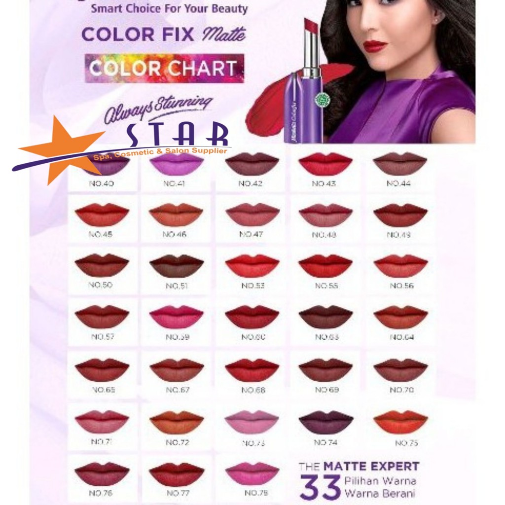 ✨STAR✨ Mirabella Colorfix Lipstick 2,3 gr / ipstick matte padat