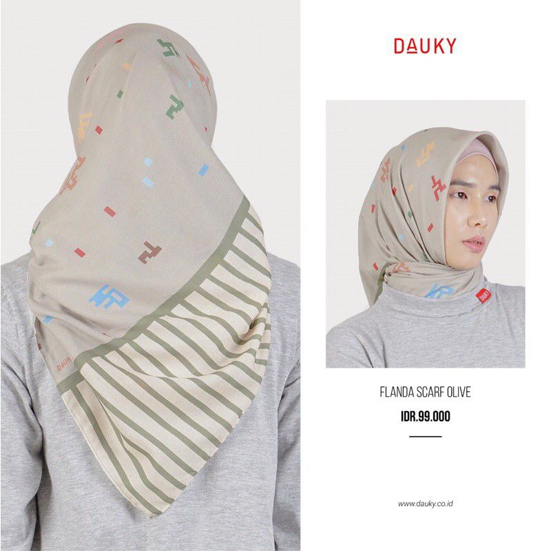 dauky elzatta kerudung hijab segiempat flanda scarf