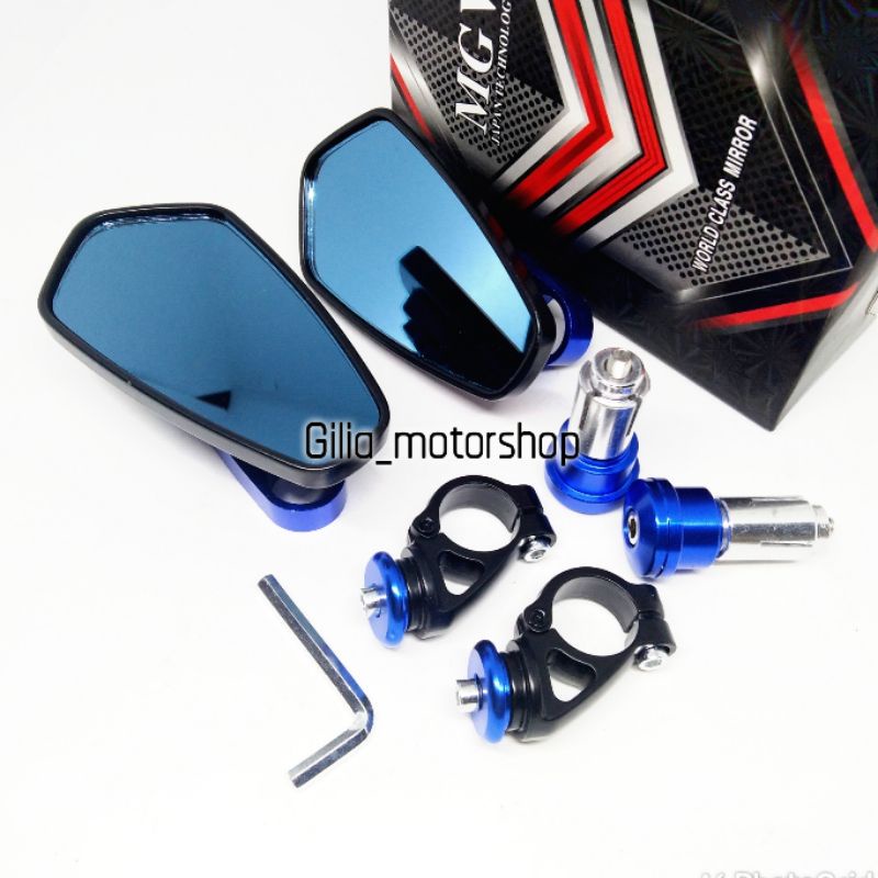 Spion Jalu Oval Sepion Oval Vespa Nmax Aerox Vario Vixion Universal kaca Biru